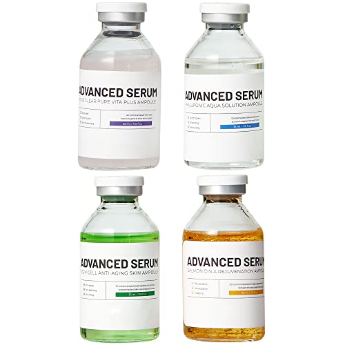 BRÜUN Microneedling Serum Kit with 4 Boosters AC SC SD HY for Face and Body