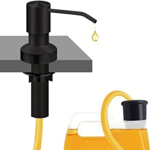 Built-in Kitchen Sink Soap Dispenser with 47” Tube - Black