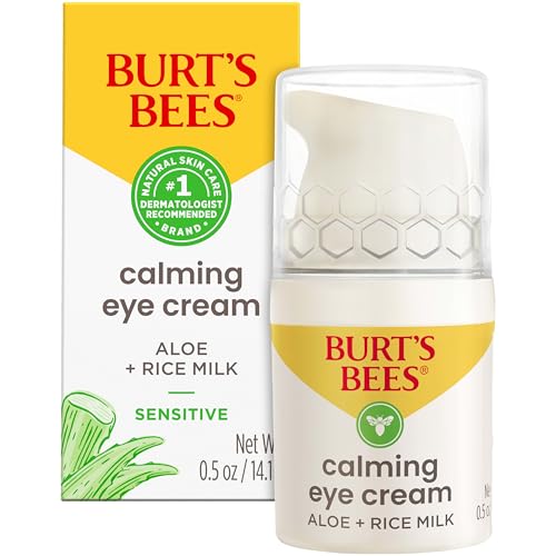 Burt's Bees Calming Eye Cream, Aloe & Rice Milk, 0.5 oz, 98.7% Natural