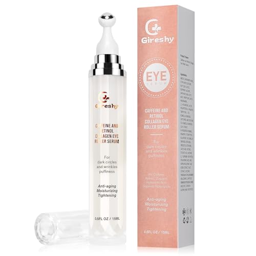 Caffeine Retinol Eye Roller Serum for Dark Circles Puffiness and Aging Bags 30ml