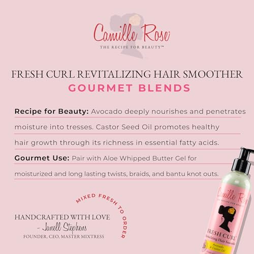 Camille Rose Fresh Curl Detangler & Lotion, Avocado & Castor Oil, 8 oz - Image 3
