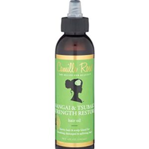 Camille Rose Nangai & Tsubaki Hair Oil, 4 fl oz for Strengthening & Repair