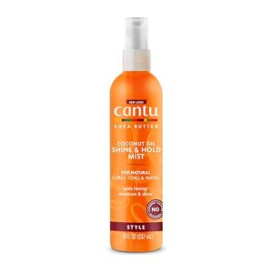 Cantu Coconut Oil Shine & Hold Mist with Shea Butter, 8 oz for Natural Hair