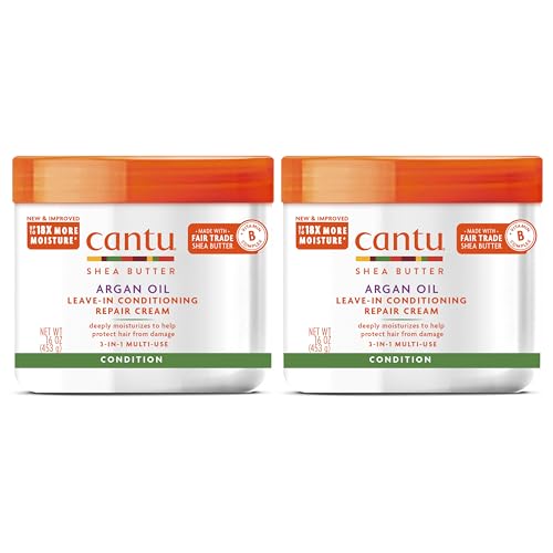 Cantu Leave-In Conditioning Cream with Argan Oil, 16 oz - 2 Pack