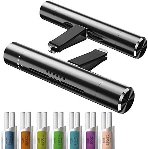 Car Air Freshener Vent Clips - Essential Oil Scents for Men & Women (Black)