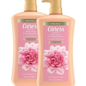 Caress Daily Silk White Peach Orange Blossom Body Wash Twin Pack 30 Fl Oz