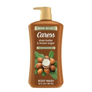 Caress Exfoliating Body Wash Shea Butter Brown Sugar 30 oz Large Size