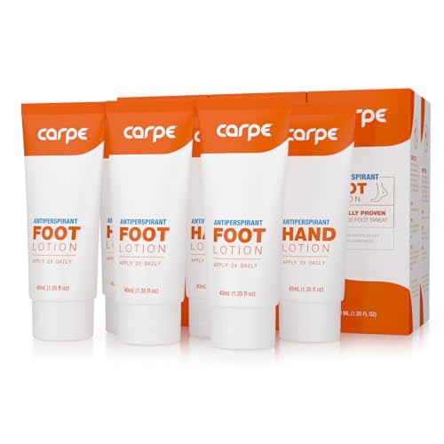 Carpe Antiperspirant Hand & Foot Lotion Bundle: 6 Tubes, Save 40%, Dermatologist-Recommended