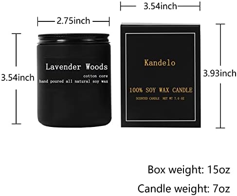 Cedar Scented Soy Candle, 7oz, 45-Hour Burn, Black Jar Gift for All - Image 5
