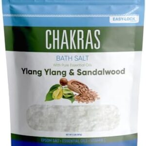 Chakras Bath Salt 32oz with Essential Oils & Vitamin C