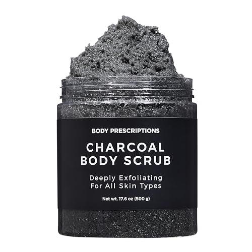Charcoal Deep Exfoliating Body Scrub - 17.6 oz, Cruelty-Free for All Skin Types