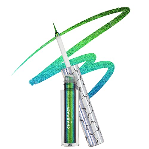 CHARMACY Waterproof Multichrome Glitter Eyeliner Green Indigo 905 0.15 oz