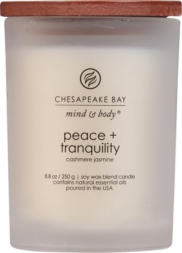 Chesapeake Bay Candle Medium Jar Peace & Tranquility Cashmere Jasmine Scented Wax Candle - Image 2