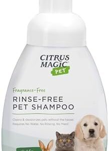 Citrus Magic Rinse-Free Pet Shampoo, 8 oz - Convenient Clean for Pets