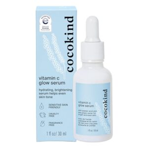 Cocokind Vitamin C Glow Serum with Azelaic Acid Sea Grape Caviar 1 Fl Oz Hydrating