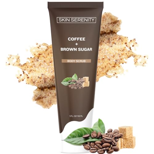 Coffee & Brown Sugar Body Scrub with Vitamin E - Exfoliating, Moisturizing 5 oz