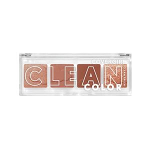 COVERGIRL Clean Fresh Shimmer Eyeshadow Palette, Vegan - Dreamy Pink, 4g