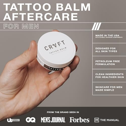 CRVFT Tattoo Balm 1oz - Travel Size Aftercare for New & Old Tattoos - Image 2