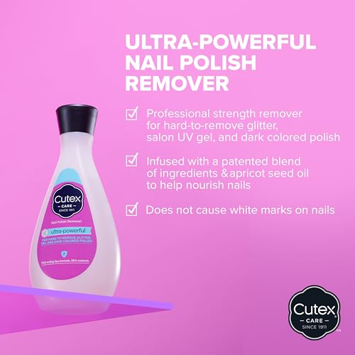 Cutex Ultra-Powerful Gel Nail Polish Remover 6.76 Fl Oz Paraben Free - Image 2