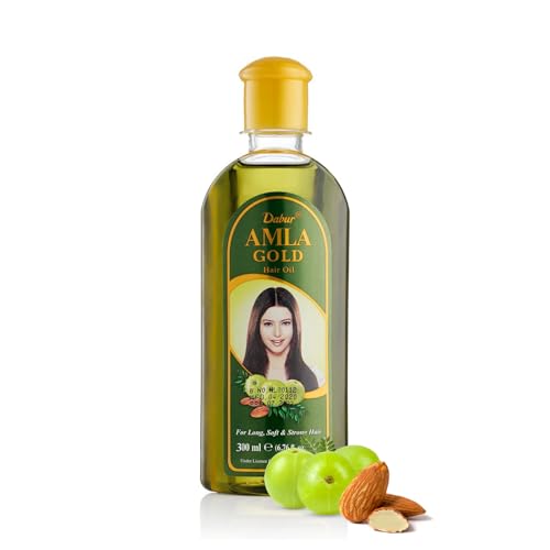 Dabur Amla Gold Hair Oil - 300ml, Serum with Almond & Henna for Women