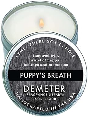 DEMETER Puppy's Breath Soy Candle - Unique Scent for Aromatherapy & Decor