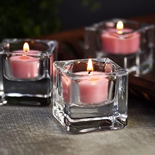 DEYBBY Romantic Rose Scented Soy Wax Tealight Candles Set of 12, 4-Hour Burn - Image 6
