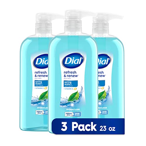 Dial Refresh & Renew Spring Water Body Wash, 23 fl oz (3-Pack)