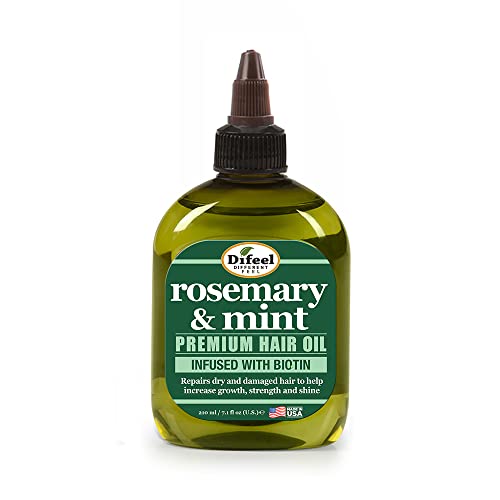 Difeel Rosemary Mint Hair Oil with Biotin 7.1 oz - Natural Growth Formula