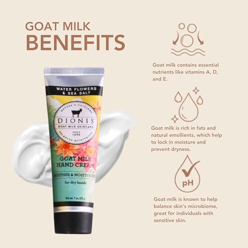 Dionis Goat Milk Hand Cream Set ? 4 Travel Size, Paraben-Free - Image 2