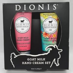Dionis Goat Milk Hand Cream Set: Love & Water, 1oz