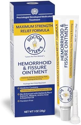 Doctor Butler's Ointment for Hemorrhoids & Fissures with Lidocaine & Phenylephrine (1 oz.)