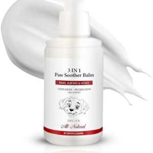 Dog Paw Pad Balm - 3-in-1 Moisturizer & Lick Safe Cream for Paws, Nose, Elbows - 3.5 Oz