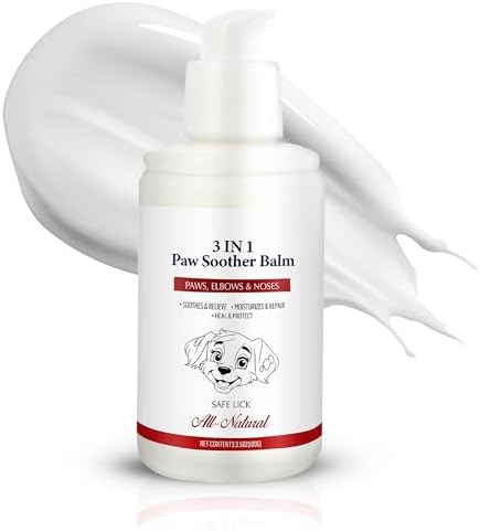 Dog Paw Pad Balm - 3-in-1 Moisturizer & Lick Safe Cream for Paws, Nose, Elbows - 3.5 Oz