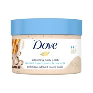 Dove Exfoliating Body Polish, Macadamia & Rice Milk, 10.5 oz