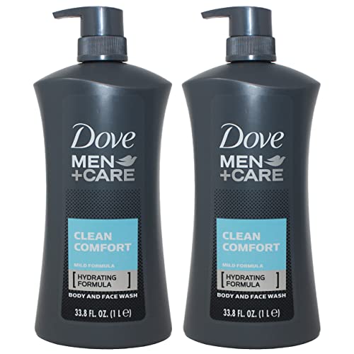 Dove Men Clean Comfort Body Wash 1L, 2-Pack