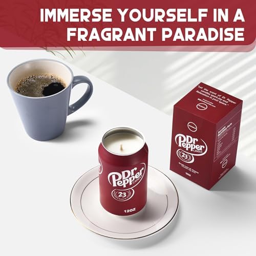 Dr Pepper Scented Candle - Authentic Soda Fragrance, 8oz Jar, Aesthetic Gift - Image 6