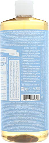 Dr. Bronner?s Unscented Organic Soap, 32 oz, 18 Uses - Image 8