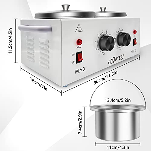 Dual Electric Wax Heater for Hair Removal & Paraffin SPA with 100 Applicator Sticks - Image 7