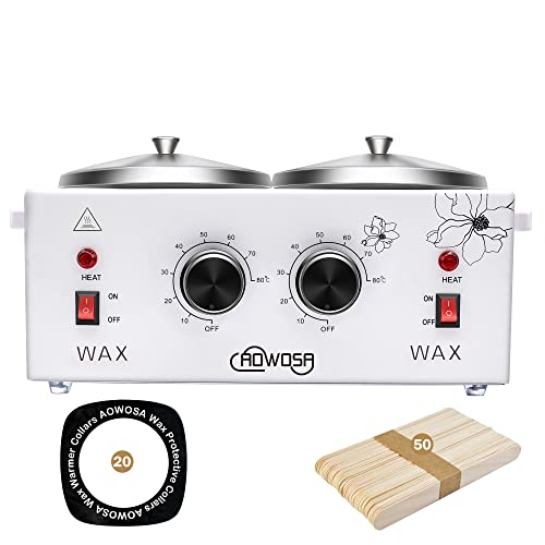 Dual Wax Warmer Set with 50 Sticks & 20 Collars