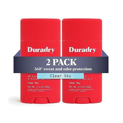 Duradry AM Prescription Strength Deodorant for Hyperhidrosis, Silicone-free, 2.3 Oz (2-Pack)