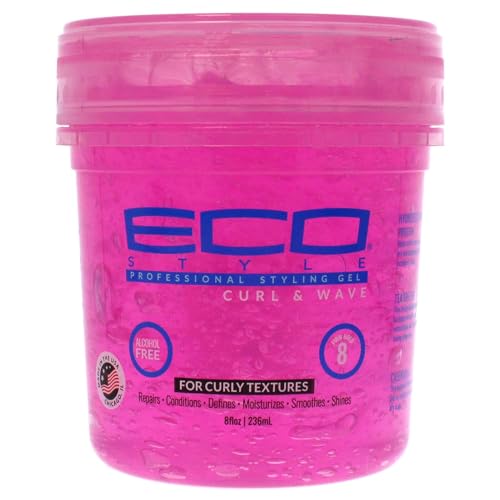 Eco Style Ecoco Hair Gel - Alcohol-Free, Anti-Itch, 8 Oz for Wavy Hair