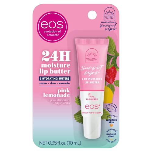 Eos Pink Lemonade Lip Butter Tube, 24-Hour Moisture, 0.35 oz