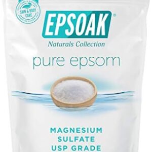 Epsoak Epsom Salt 5 lb, Unscented, USA Made, Cruelty-Free