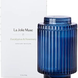 Eucalyptus & Rosemary Aromatherapy Candle, 80h Burn, 12.3oz