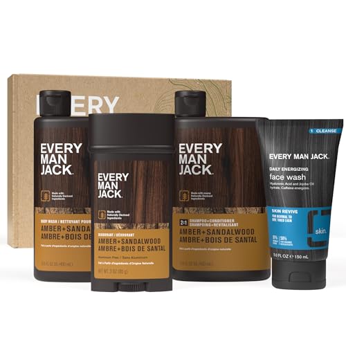 Every Man Jack Men?s Amber Sandalwood Gift Set