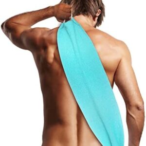 Evridwear Dual-Sided Back Scrubber with Handles, Angel Blue
