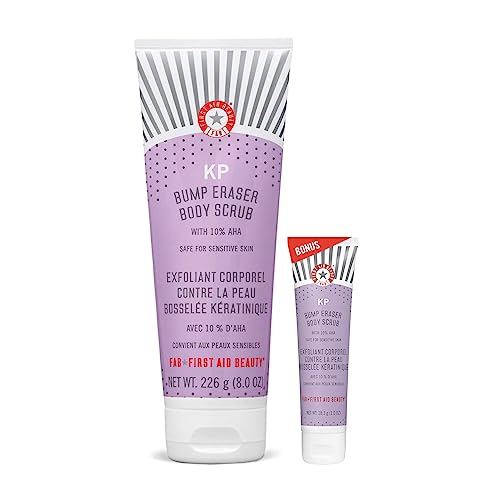 First Aid Beauty KP Bump Eraser Scrub 10% AHA, 8 oz + 1 oz Travel Size