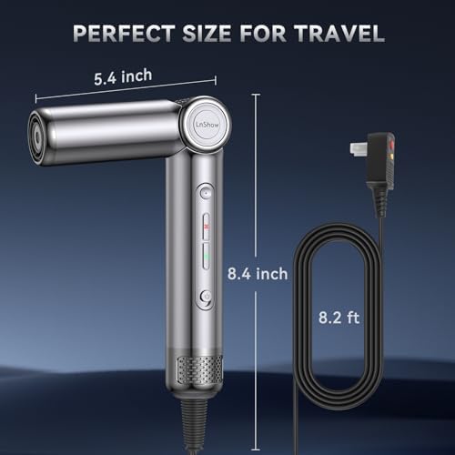 Foldable High-Speed Hair Dryer with Diffuser, 400M Plasma Ion Technology, Travel Size - Image 7