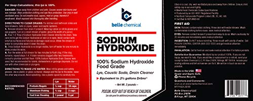 Food Grade Sodium Hydroxide Caustic Soda Lye 2 lb Jar - Image 2