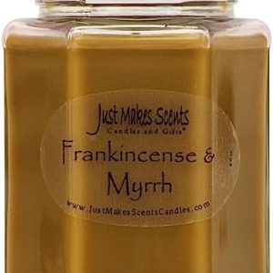 Frankincense and Myrrh Scented Soy Candle 8 oz Natural Blend
